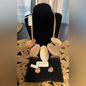 Rush by Denis & Charles Statement Necklace and Matching Earrings. Multi-Colored